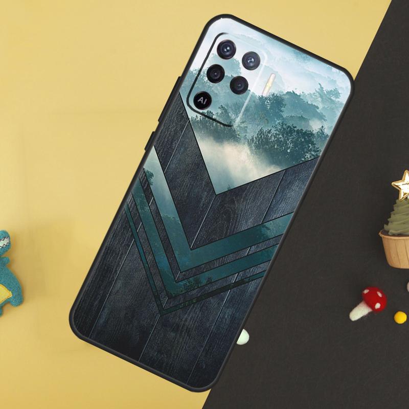 Forest Geometry Wood Nature Case For Oppo A5 Pro A6 A15 A16 A76 A96 A17 A57 A98 A58 A78 A18 A38 A54 A74 A94 A40 A60 A80
