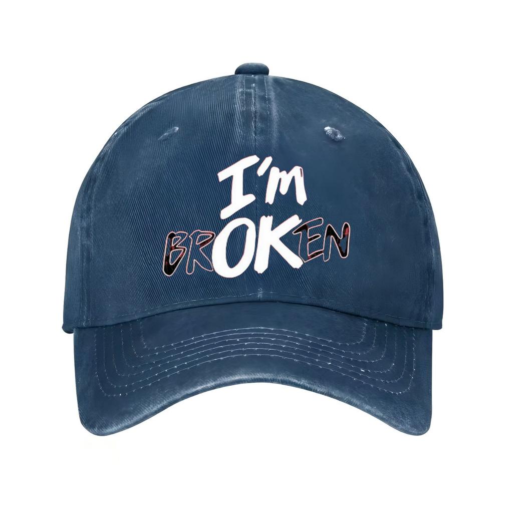 Im Broken Graphic Baseball Cap Unisex Polyester Casual Sun Protection Sports Adjustable Hat