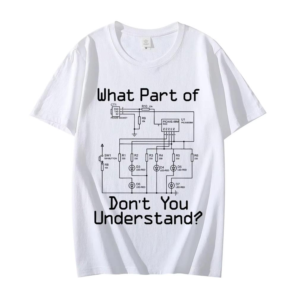 Herren Lustige Elektriker T-Shirts Schaltplan Ehemann Papa Geschenk T-Shirt Mode Lässig Kurzarm Damen T-Shirts