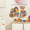 Creative Little Girl Reading Books and English Slogan Wall Stickers for Study and Bedroom Decoration and Beautification