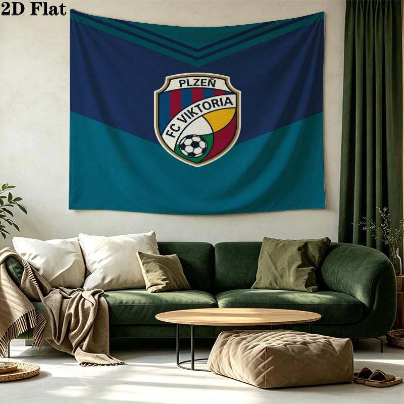 FC Viktoria Plzen Printed Tapestry – Wall Hanging for Bedrooms, Dorms, and Home Decor
