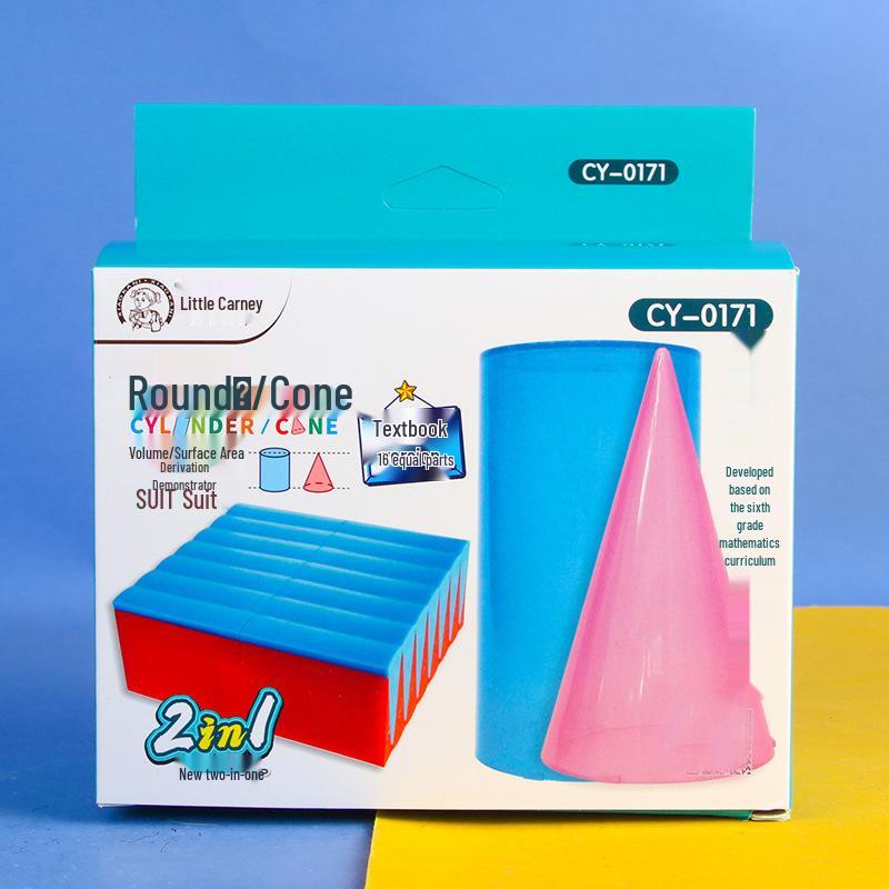 Little Kani Sixth Grade Geometry Cone Aid: Volume & Surface Area Demonstration Tool Cylinder + Cone