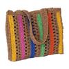 Cotton Rope Tote Bag With Openwork Stripes For Casual Daily Use