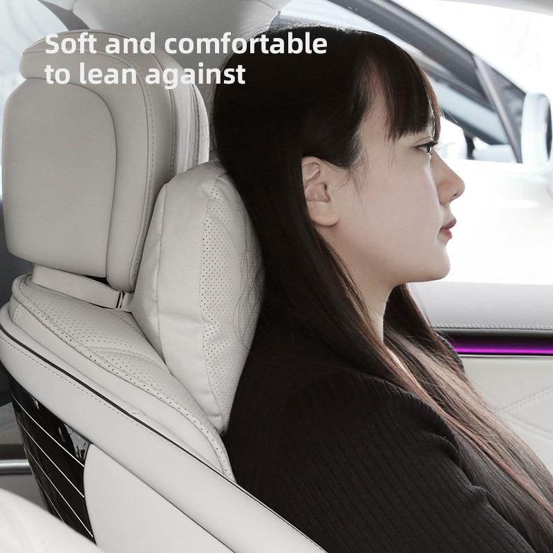 Car Suede Headrest Seat Neck Pillow Head Support For VW Tiguan Arteon Taigo Caddy CC e-up Golf Polo Passat Jetta Amarok Hub Cap