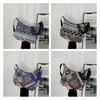 Ethnic Style Women's Small Bag 2024 Summer New Casual Bag Hand-held Lady Single Shoulder Underarm Lady Small Square Bag Black Deep Blue Floral Purple