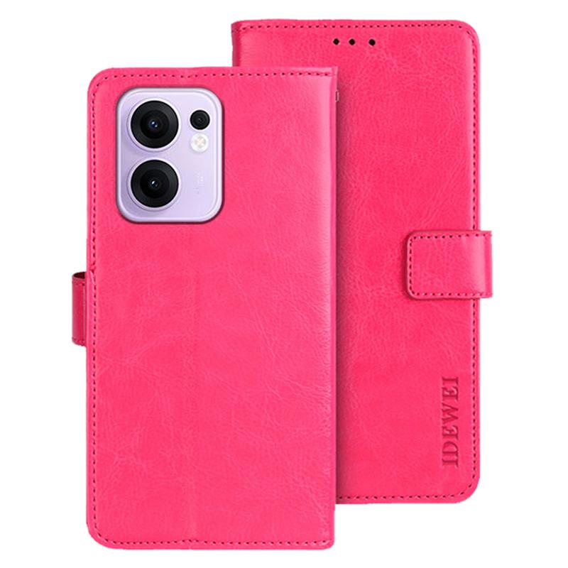 For Oppo Reno13 F 5G Stand Case Crazy Horse Texture Leather Phone Cover