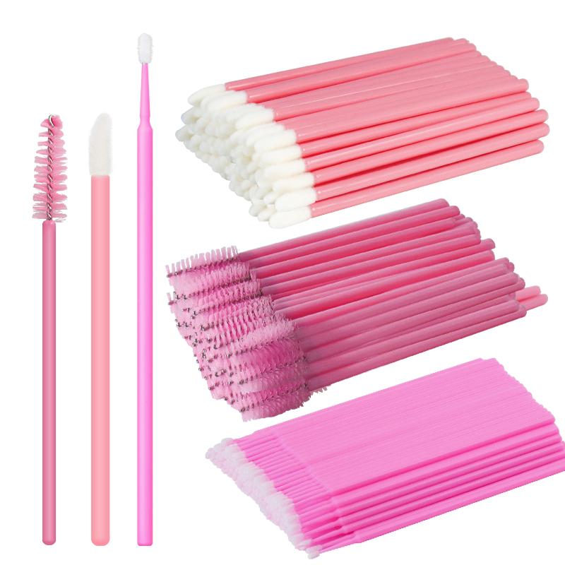 ANNAFRIS 1Pack 50Pcs Disposable Eyelash Brush Soft Head Crystal Eyebrow Brush Lash Extension Brush Mascara Wand Makeup Tool