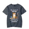 My Level of Sarcasm Depends On Your Level of Stupidity Graphic Tshirt Funny Cat Tshirt Fashion Harajuku T-shirt Men Brand Tshirt