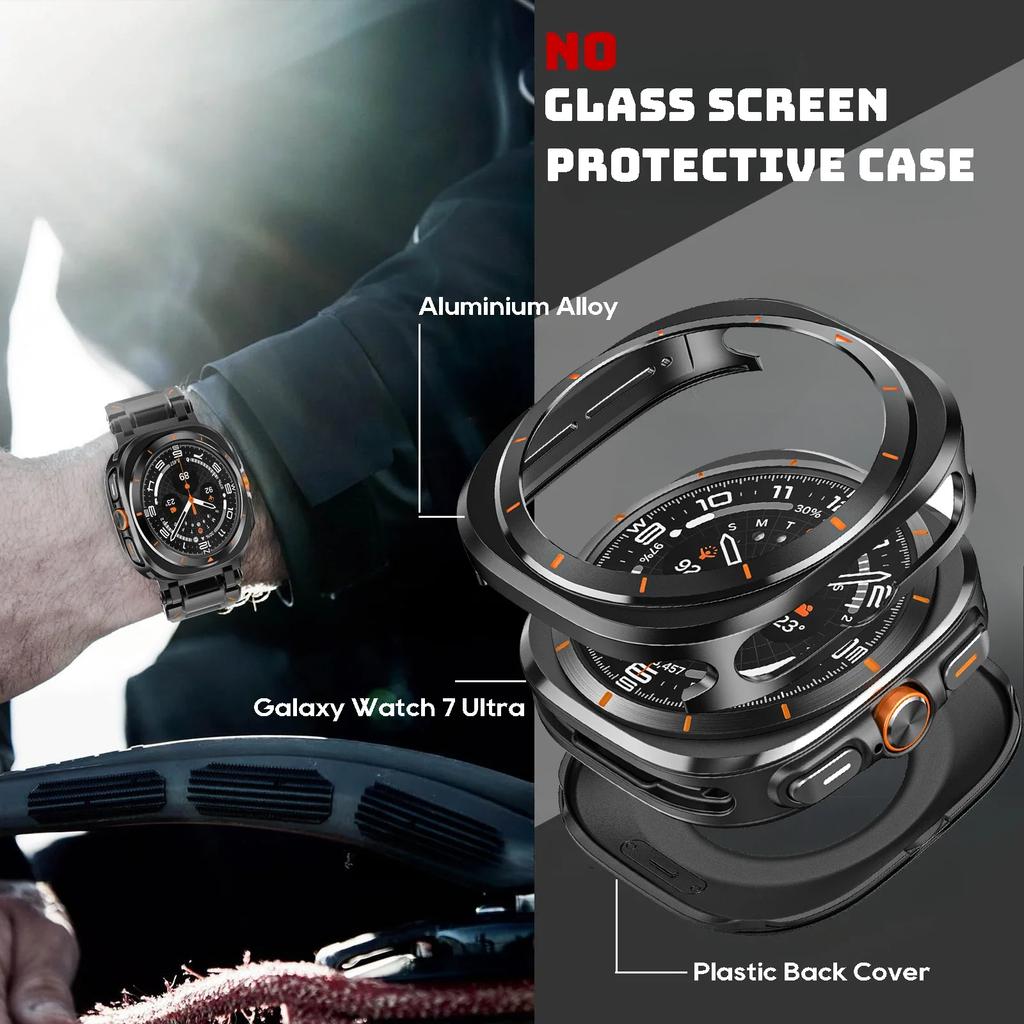 Skyddsfodral av aluminiumlegering för Samsung Galaxy Watch Ultra 7 47 mm Skydd för SAMSUNG ULTRA 2025 Skärmskydd Tillbehör