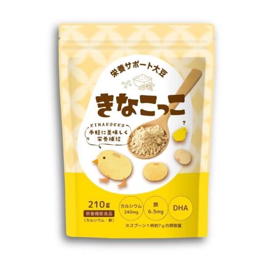 D'sTs Kinakokko (Kinako) for Children, Iron, Calcium, and Zinc. Supervised by a Registered Dietitian. Contains soybean flour, zinc, and protein. [Serv