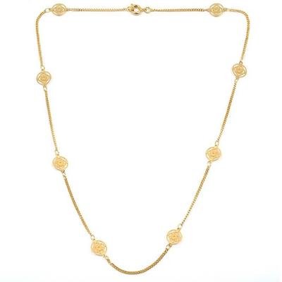 [L4347] - Gold Plated 'Carmen' Necklace - 40 Cm 8 Mm