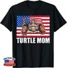 Turtle Mom USA Flag Funny Mothers Day Gift 4th of July T-Shirt