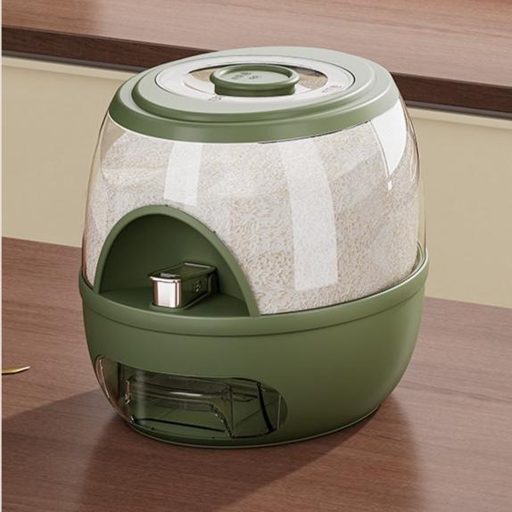 High end pressed rice bucket, moisture-proof, high-end sensory rice box, household plastic kitchen rice tank, simple design