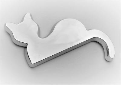 L-hotse Cat Shaped 3D Plated Emblem Car