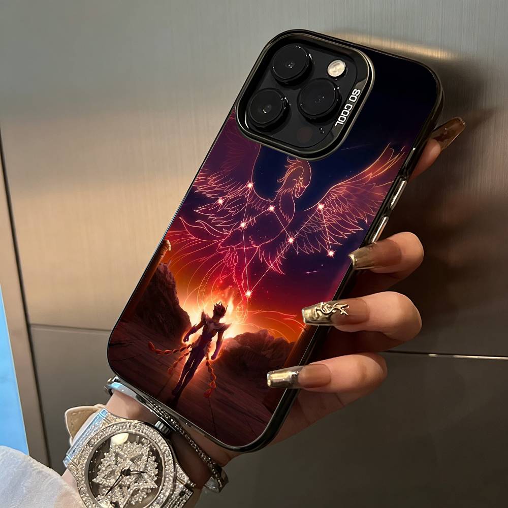 S-Saint S-Seiya Knights Phone Case For IPhone17 16 11 12 13 14 15 16 Pro Max Plus Cover Colored Silver Funda Bumber