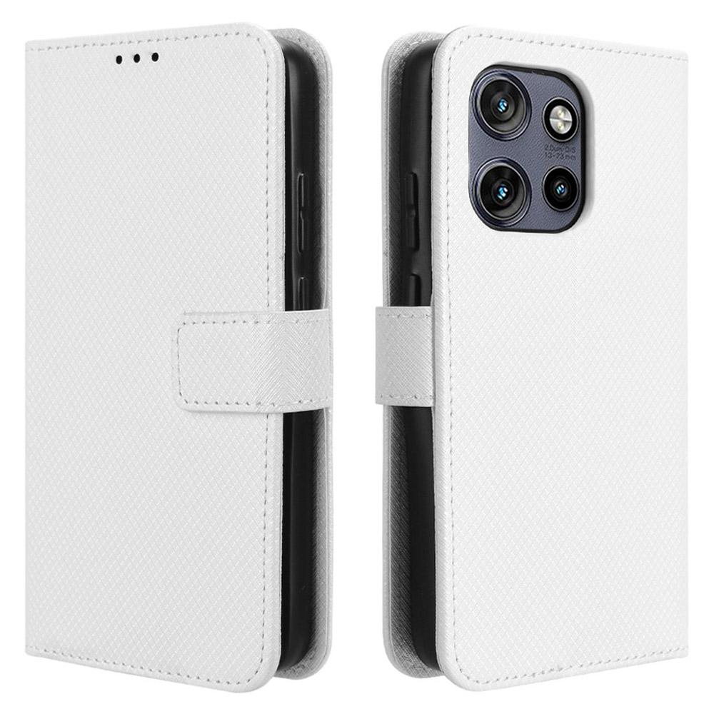 For Motorola Thinkphone 25 5G/Edge 50 Neo 5G/Moto S50 5G Case PU Leather Diamond Texture Wallet Phone Cover