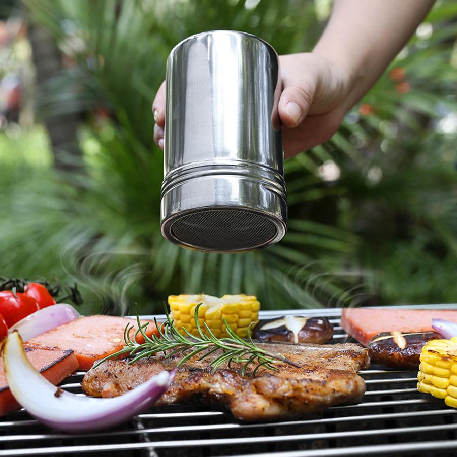 Stainless Steel Powder Spreader for Coffee Decoration BBQ Seasoning Spreading Tools Uniform Powder Duster Seasoning Spice Tools