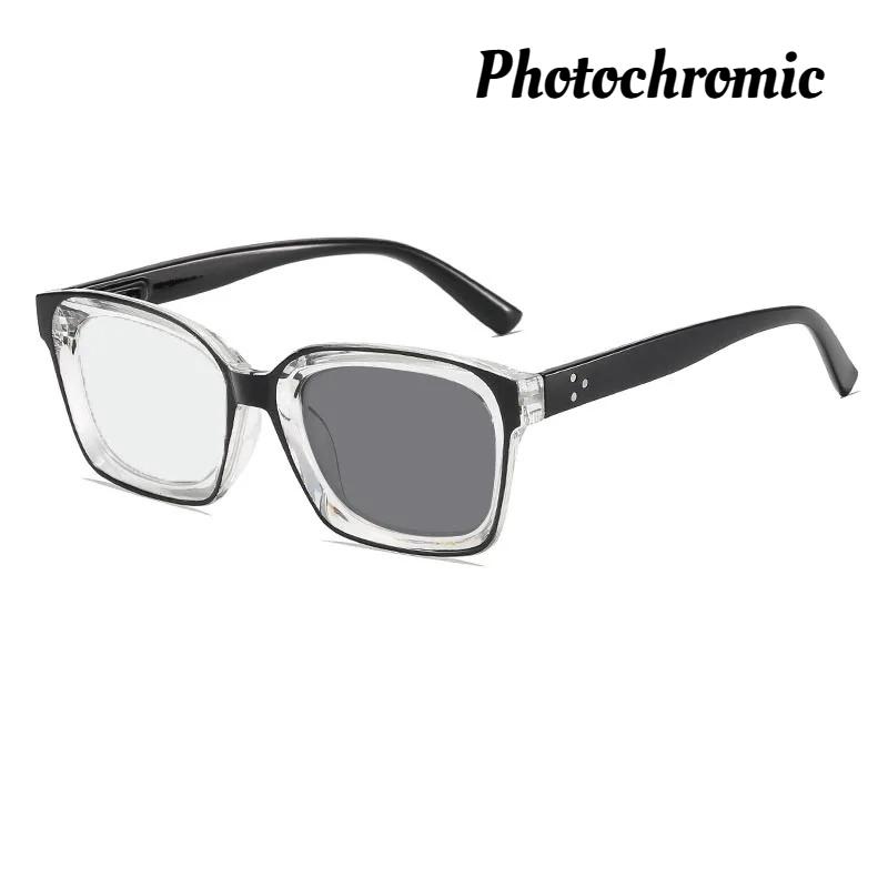

New Photochromic Reading Glasses Men s and Women s Outdoor Anti-ultraviolet Glasses HD Anti-blue Light Presbyopia Glasses +4.0 +400 чорний