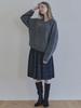 AVANT-G Boucle V-Neck Knit Pullover - Charcoal