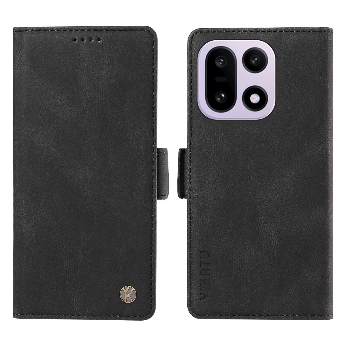 

For OnePlus 15 5G Leather Case YIKATU YK-005 Skin-touch Feeling Wallet Phone Cover