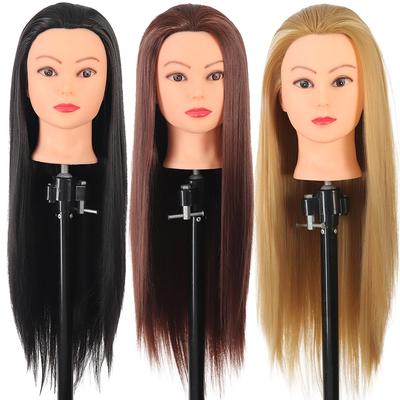 Mit und ohne Make-up Schaufensterkopf Trainingskopf Für Flechtfrisuren Friseursalon 100% Hochtemperaturfaser Trainingspuppenkopf