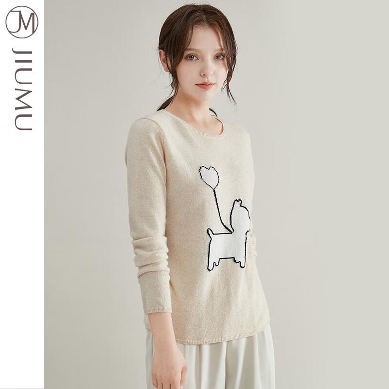 

JIUMU Женский кашемировый пуловер с круглым вырезом M