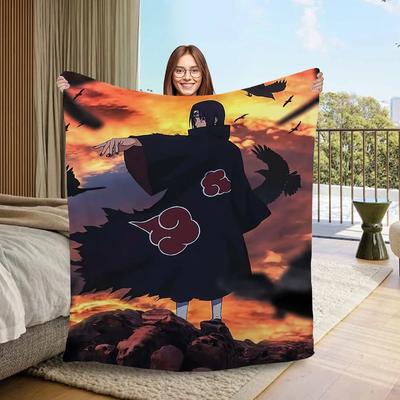 Pătură de flanel Naruto pentru canapea, iarnă, pufoasă, plaid, de lux, pentru adulți, prosop de plajă, casă și decorațiuni, așternut din microfibră