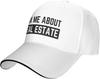 Ask Me About Real Estate Baseball Cap Polyester Adjustable Summer Outdoor Work Hat for Adult Unisex