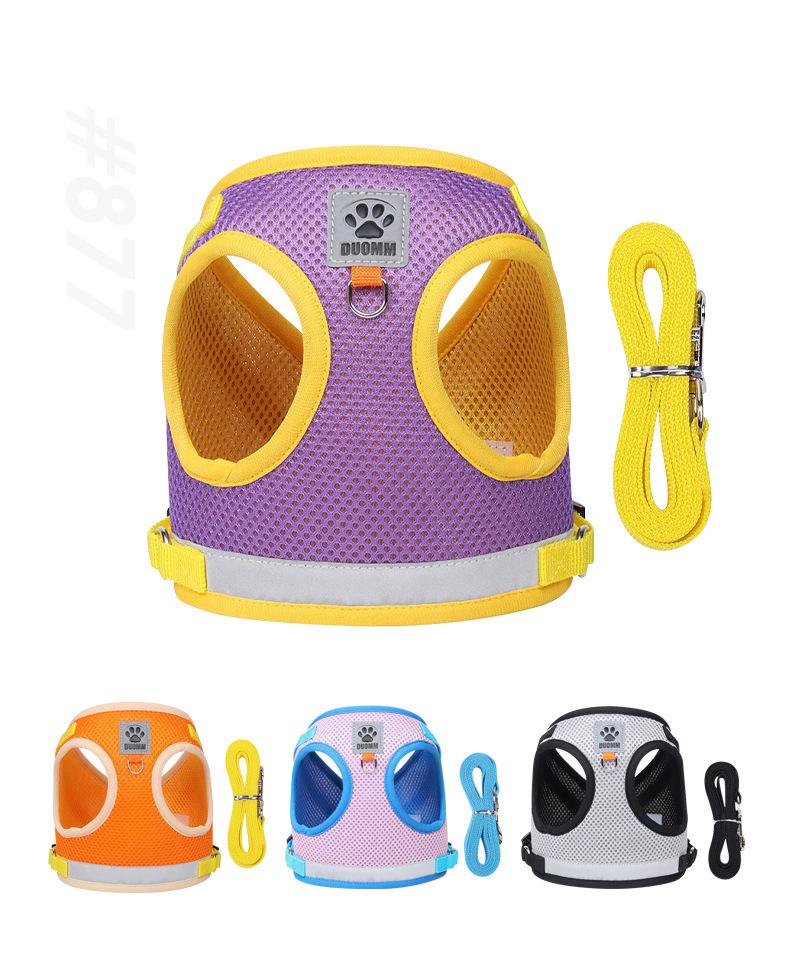 Reflective Breathable Pet Harness for Dogs and Cats - Universal Vest Style Leash