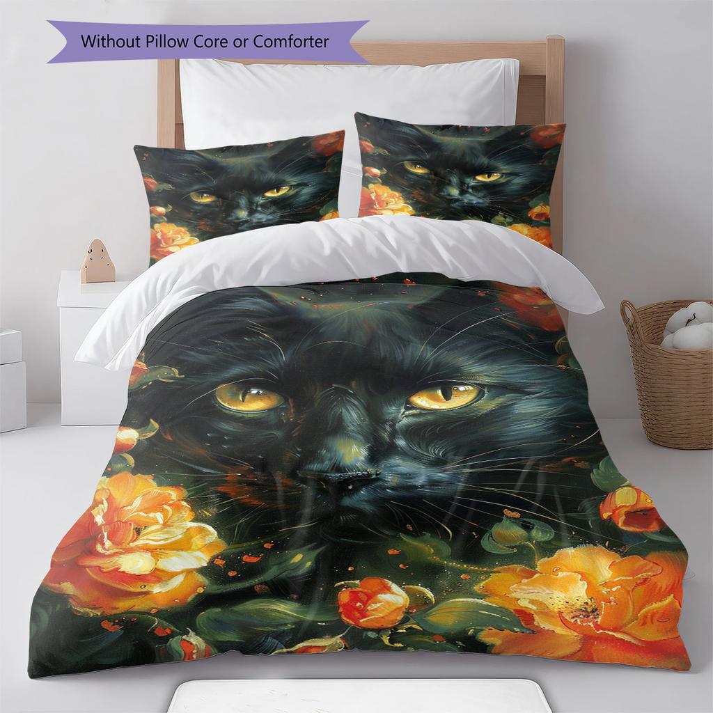 Cartoon Pattern Bedding Quilt Set Quilt Cover Pillowcase Home Decoration Birthday Gift (1 * duvet cover + 2 * pillowcase, without core)