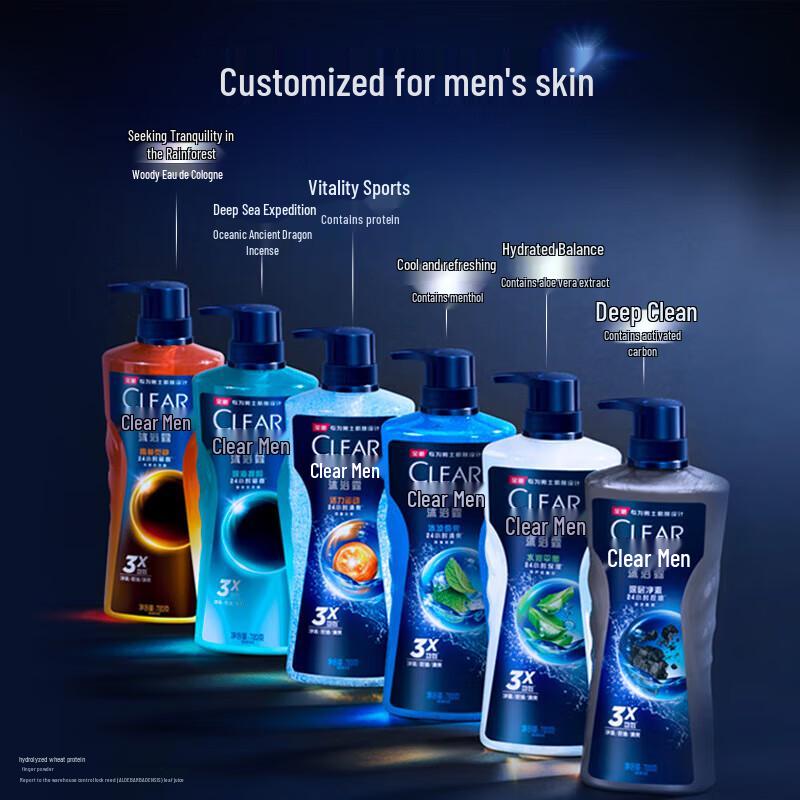 Clear Men's Active Sports Oil Control Shower Gel