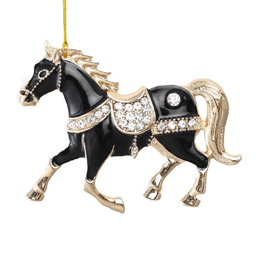 Horse Christmas Ornaments Sparkly Rhinestone Horse Hanging Decoration