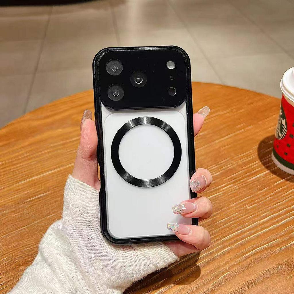 Magnetic Case for iPhone 17 16 15 14 13 12 Pro Max/Plus/Air, with Magsafe & Aluminum Frame & Double Sided Tempered Glass Phone Bumper Cover