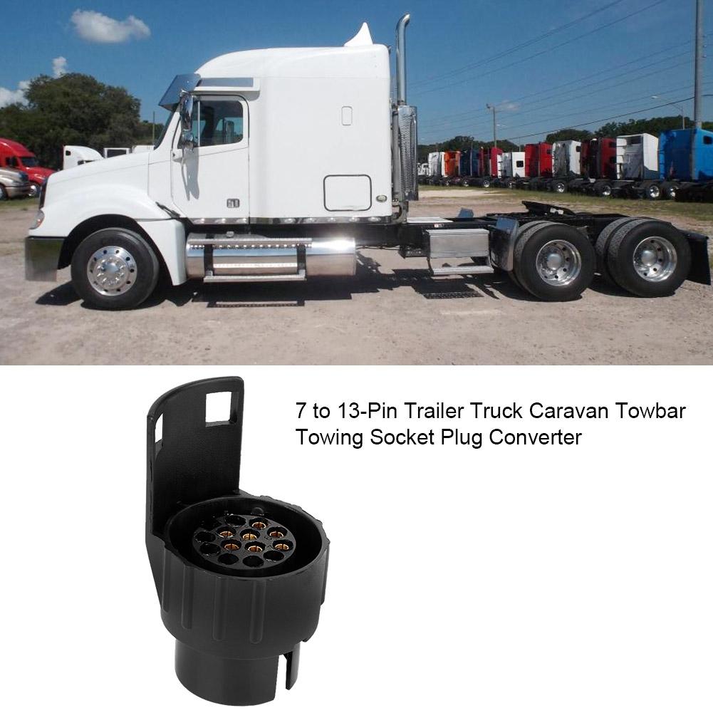 7- bis 13-poliger Anhänger LKW Wohnwagen Anhängerkupplung Abschleppsteckdose Stecker Konverter Adapter