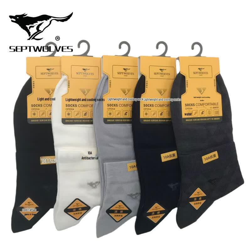 SEPTWOLVES Men s Mesh Breathable Antibacterial Short Socks (2 Pairs)
