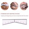 Eyebrow Ruler Sticker Eyebrow Easy Mapping Shaping Sticker Stencil Microblading Pmu Measure Tool Brow Shape Design Positioning Stickers (40Pcs/Bag)