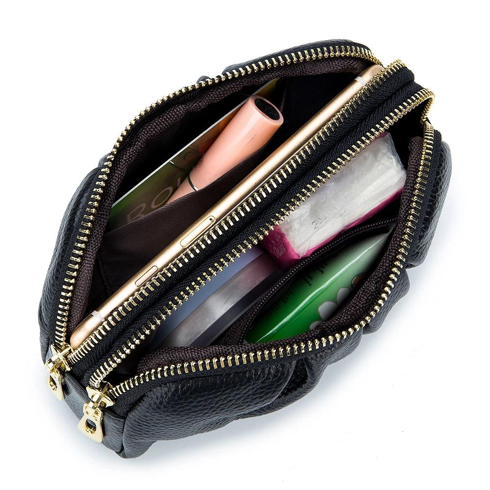 Damen Geldbörse Damen Geldbörsen Münzgeldbörse Kartenhalter Geldbörsen Langer Stil Reißverschluss Echtes Leder Clutch Geld Handytasche