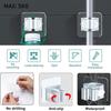 4Pcs Self Adhesive Mop Holder Broom Holder Wall Mounted White Mop  Holder No Drill Wall Mounted Organizer Clip Wall Mount Broom Clips Broom Clips