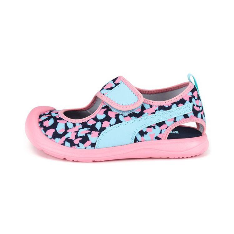 

Puma Aquacat Сандалии детские на липучке с круглым носком, цветочные, 372157-02 34.5