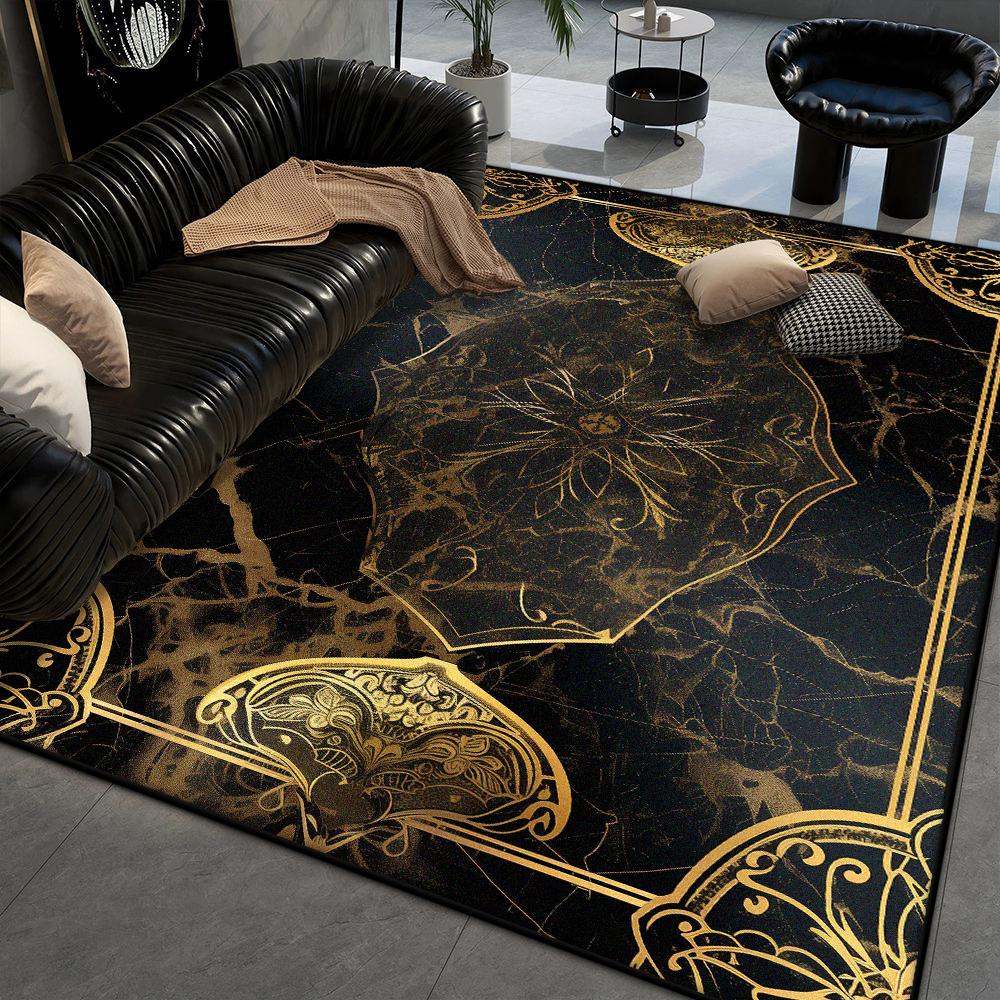 Marble Style Big Size Antiskid Carpet Living Room Soft Machine Washable Bedroom Decoration Rug Easy Cleaning Coffee Tables Mat