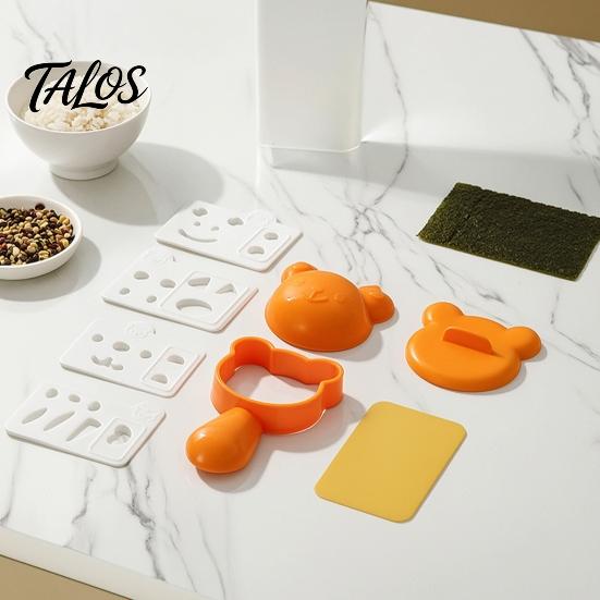 Picnic Food Shaping Tools Rice Ball Molds Kit, Cartoon Bear/Cat/Dog/Panda Shape Onigiri Maker, Easy Sushi Making Grade Plastic for Bento Lunch