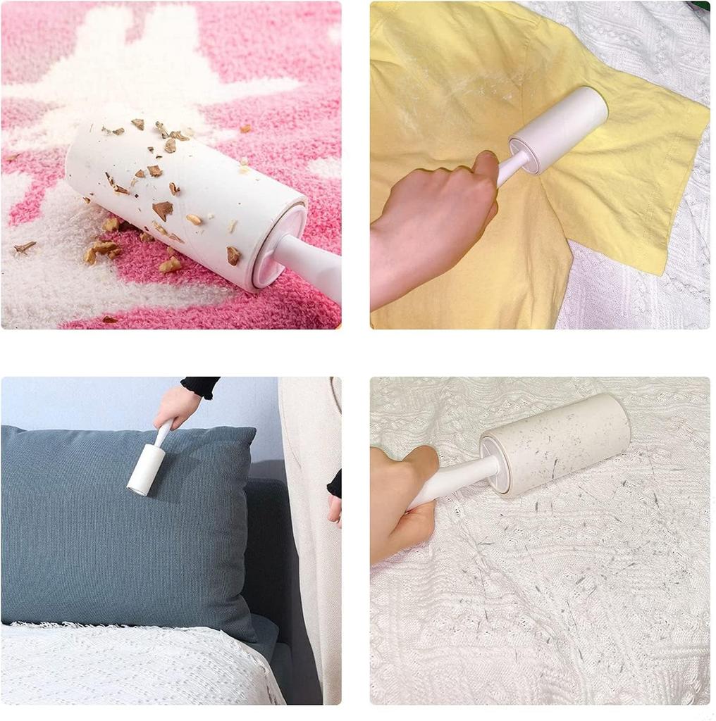 MELERIO Sticky 420 Sticky Rollers with 1 Dust Pet Hair Removal Roller for Dog and Cat Lint Roller for Roller Cleaner Cleaner, Sheets/6 Cover, Hair,