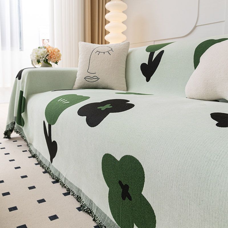 Ins Style Nordische Überdecke Handtuch Nap Decke All-Inclusive Universalbezug Bezug Vier Jahreszeiten Universal Rutschfestes Sofakissen Einteilig