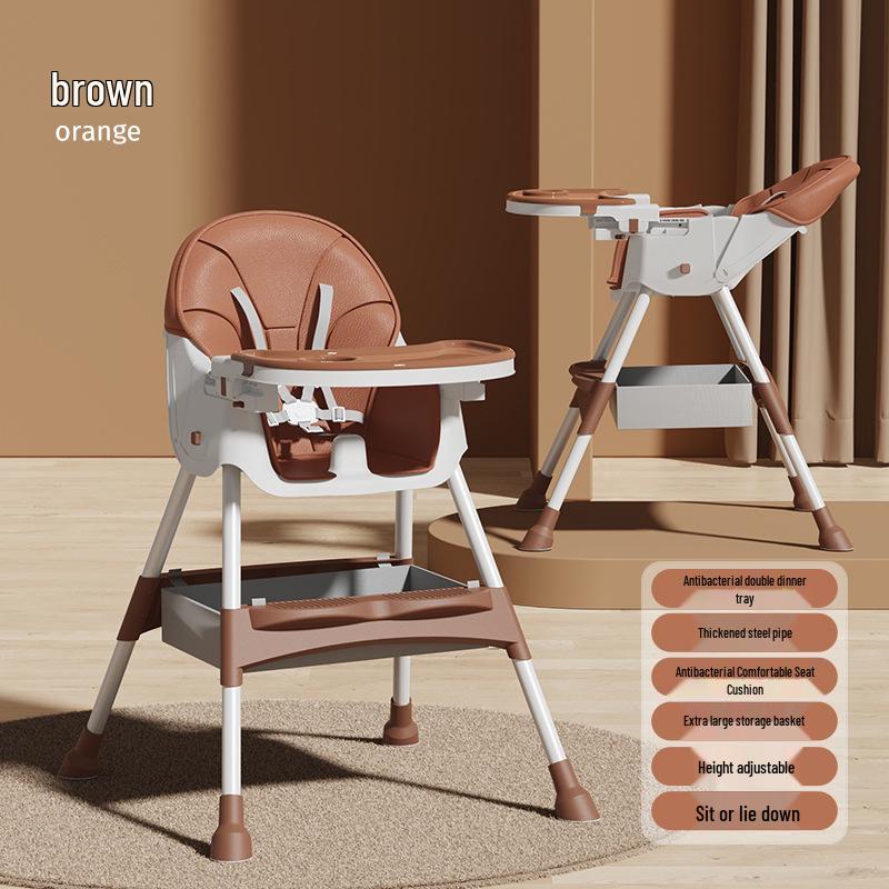 

Складной многофункциональный детский обеденный стул: Портативное сиденье для сидения и лежания