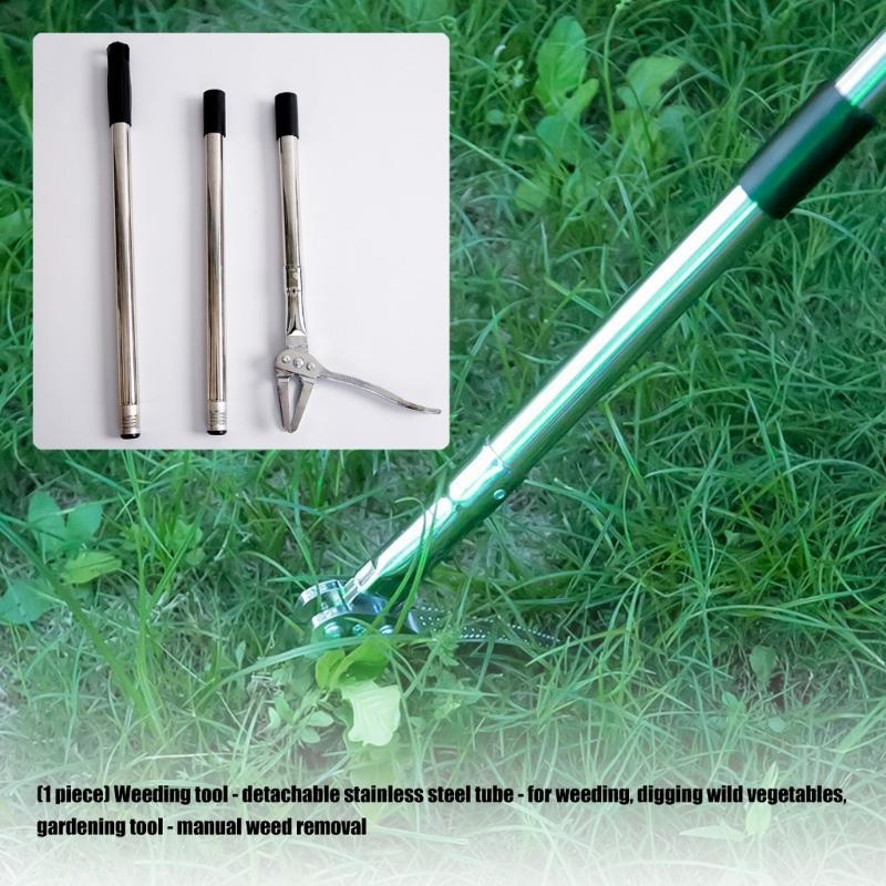 Gardening Weeder With Detachable Stainless Components Standing Operation Reduces Back Strain During Use