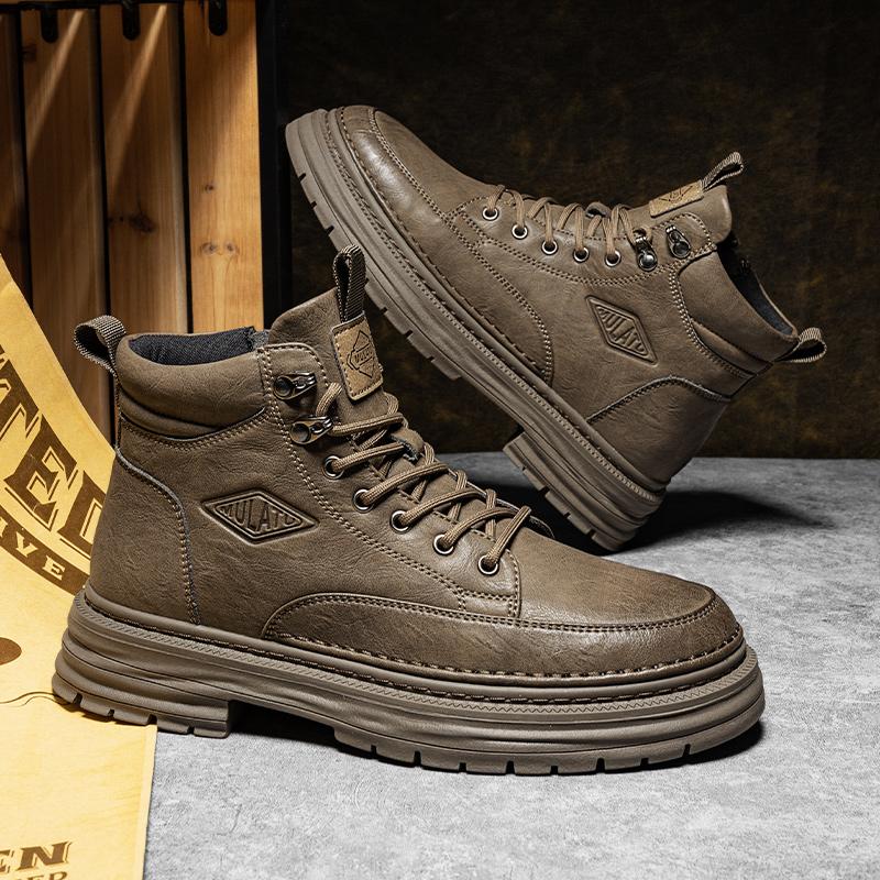 Fashion 2025 Mens Casual Shoes Fashion Luxury Brand Men's Breathable Outdoor Mens Hiking Shoes Lace-up Comfortable Mens Ankle Boots