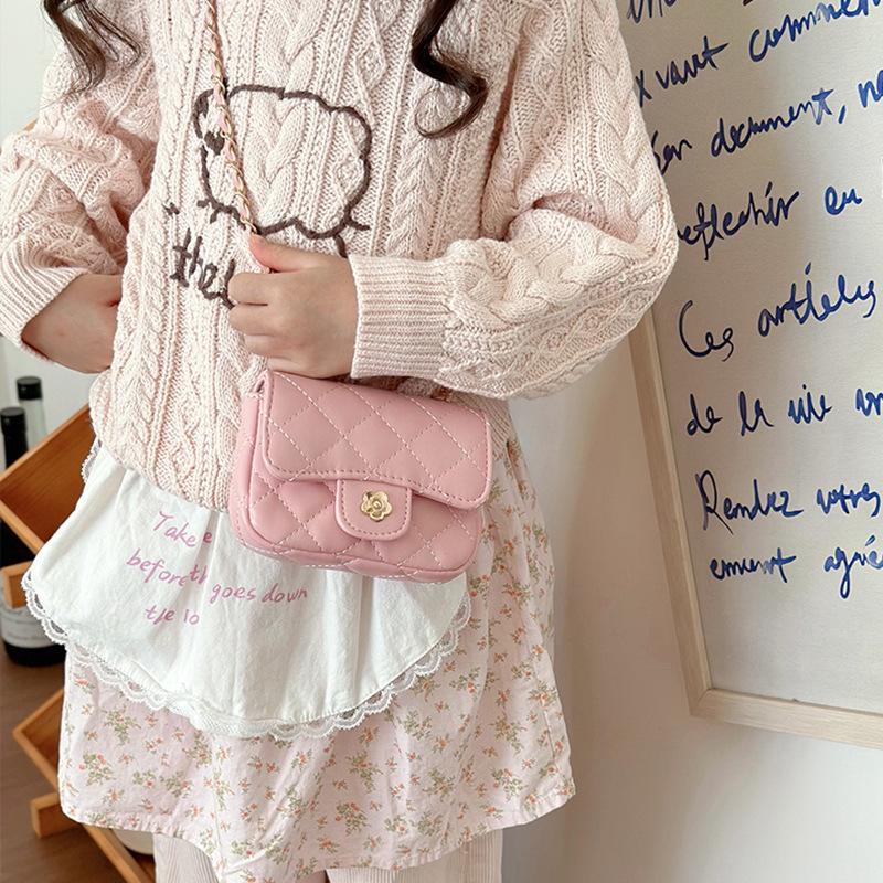 Mini Crossbody Chain Bag for Girls: Autumn/Winter Rhombus Style Lipstick Bag