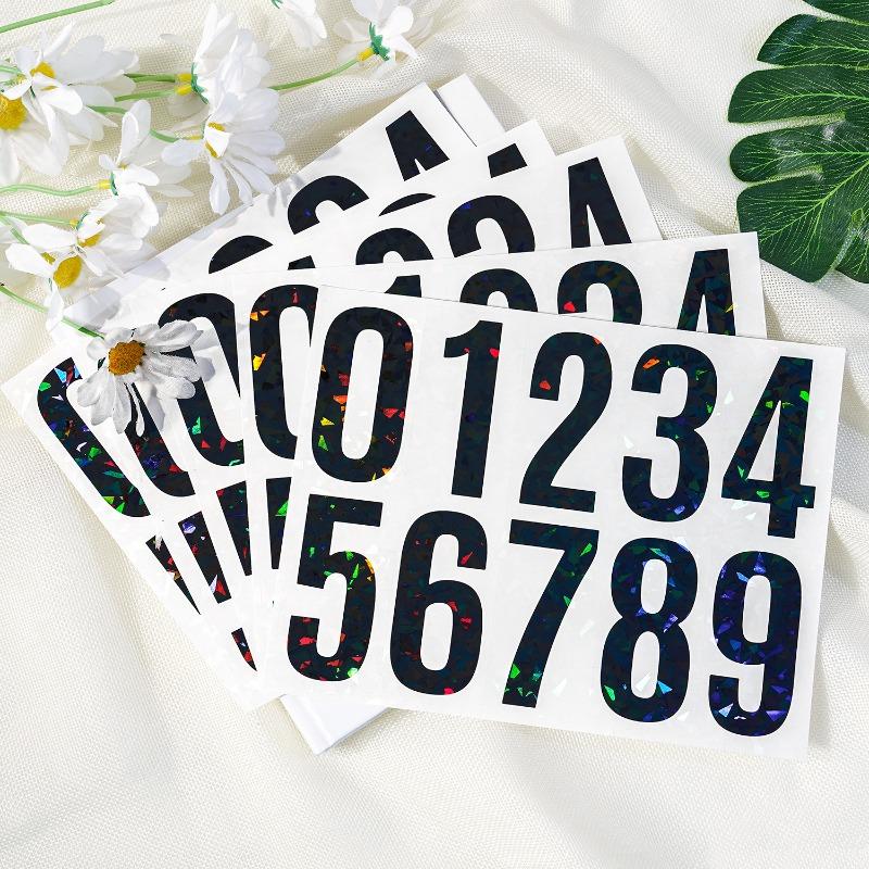 

3 Inch Black Gorgeous Number Stickers Black Flash Easy To Recognize Mailbox House Number Classification Stickers 5 Sheets