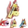 Kuromi-cinnamonroll Keychain W/pom Pom Purin Pendant-xmas Kids Gift Keyring Donut