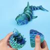 1 Set 3D-gedruckte Hai-Figur Bewegliche Gelenke Hai Fidget Toy Hai-Ei mit Gelenk-Hai darin Desktop-Dekoration Ornament